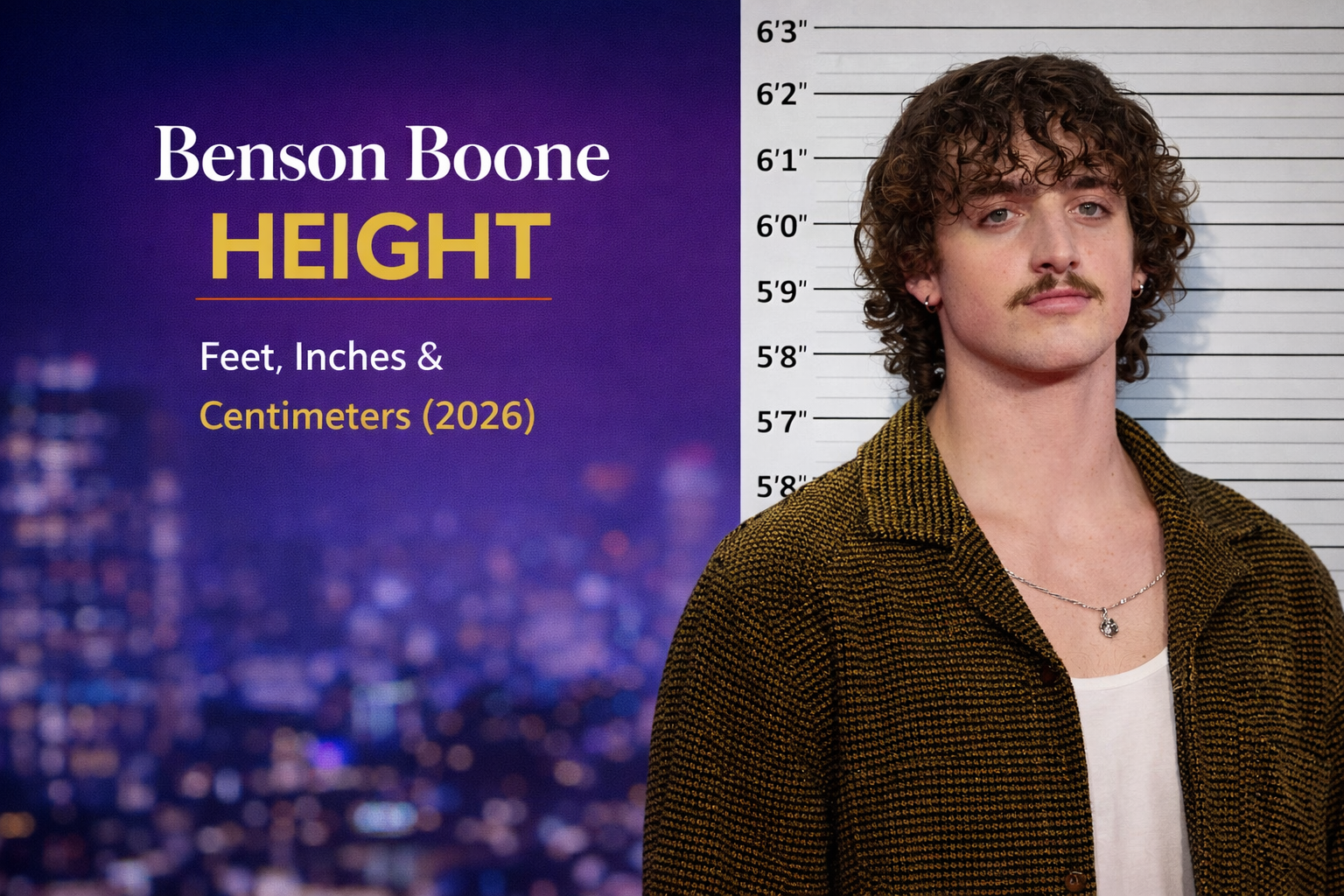 Benson Boone Height: Feet, Inches & Centimeters (2026)
