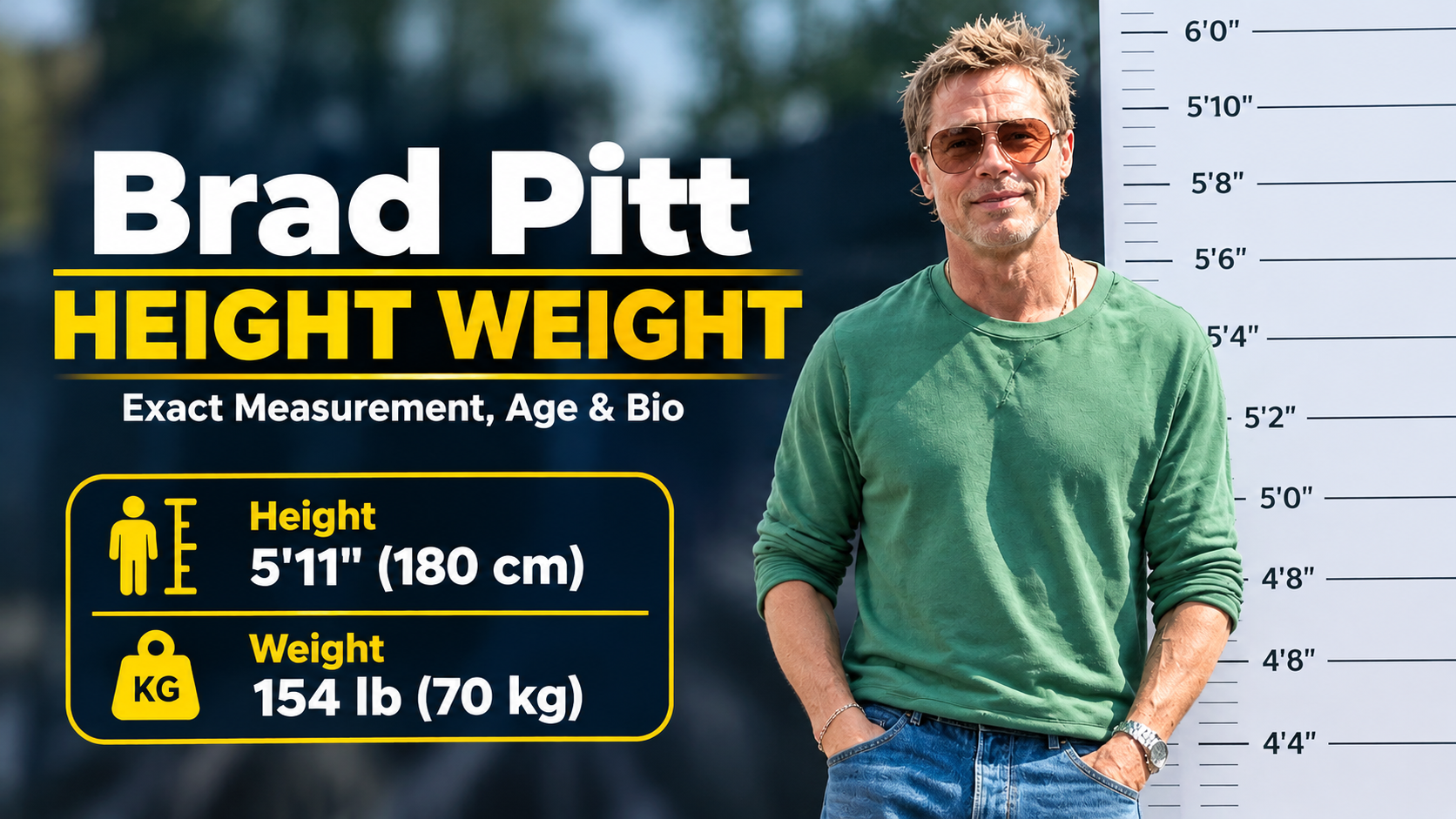 Brad Pitt Height Weight: The Real Numbers Explained